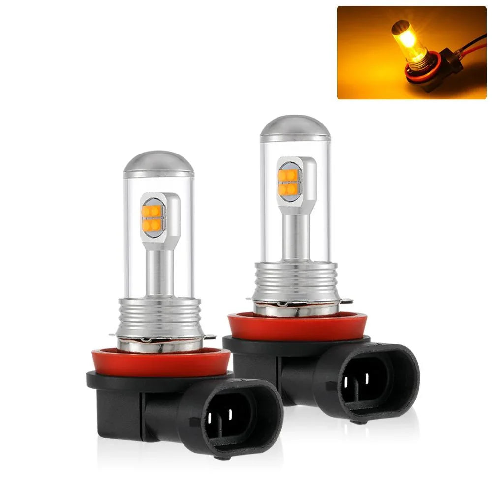 Auxbeam H11/H16JP SMD 20W Natural White/AMBER Led Fog Light Bulbs