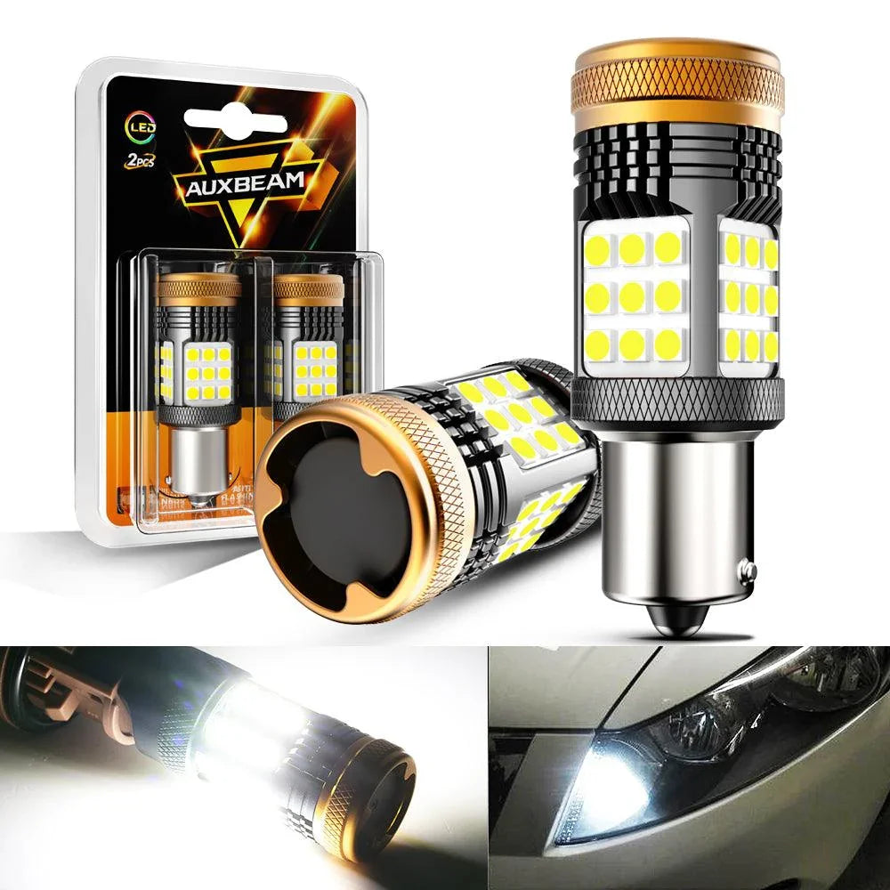 Auxbeam 1157 BAY15D 1156 BA15S BAU15S White Amber Red No Hyper Flash LED Turn