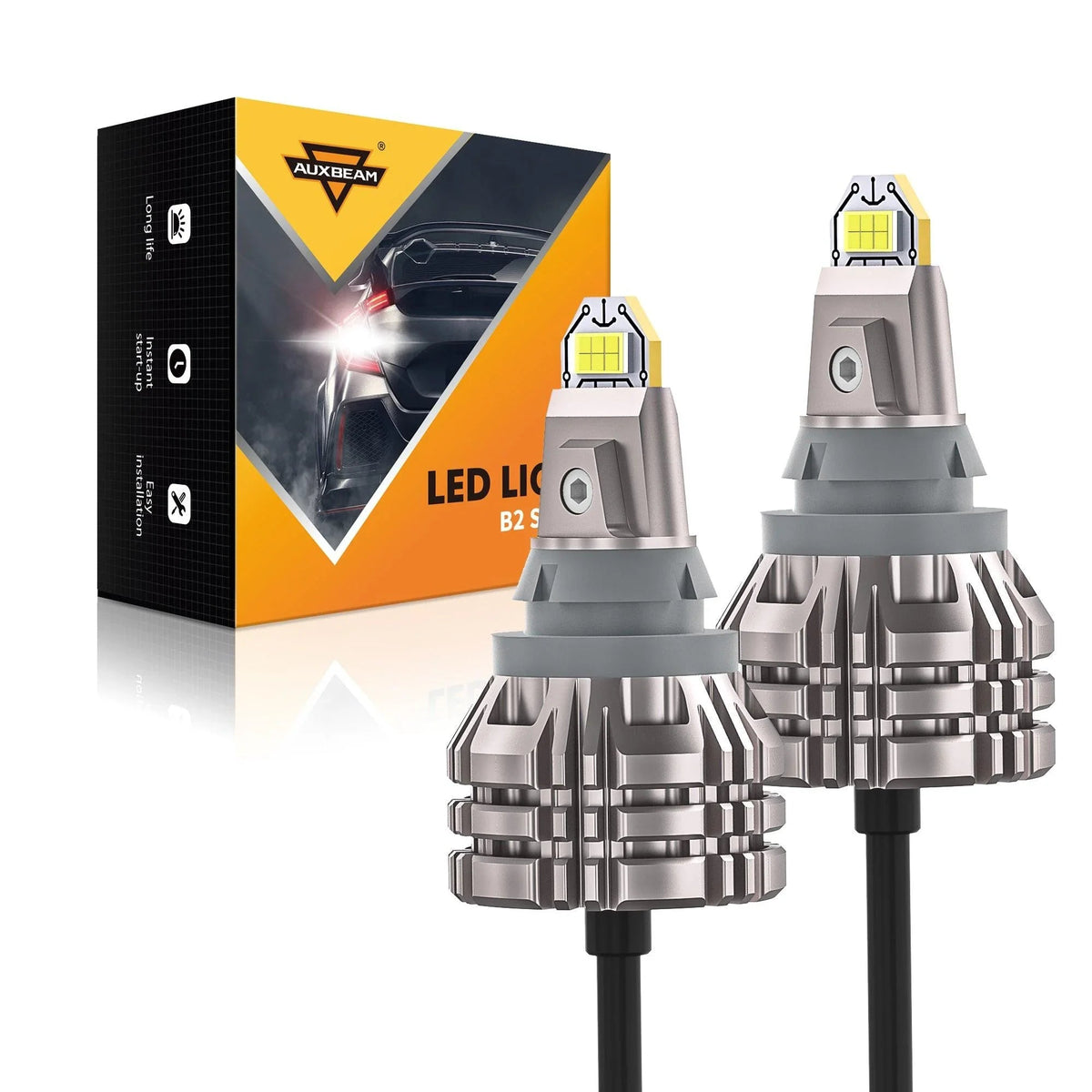 Auxbeam LED Headlight Bulbs for 2015 GMC Sierra 3500 HD 9012
