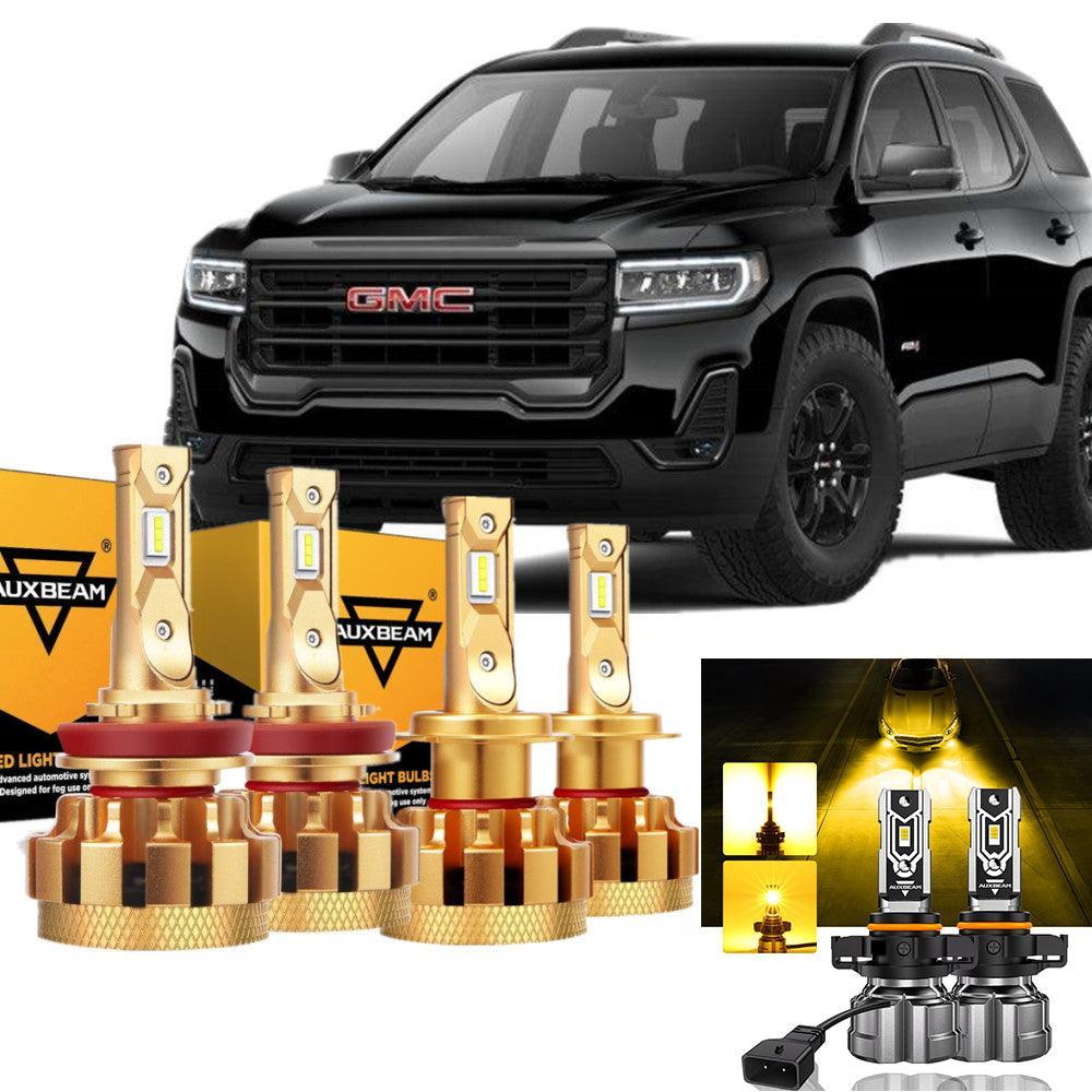 Auxbeam F-16 Plus Series LED High/Low Beam Bulb Bundle for 2007-2012 GMC Acadia