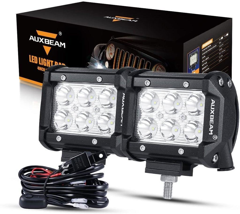 Auxbeam 4" Classic-SM Series Spot Beam LED Pods Light + Universal LED Working