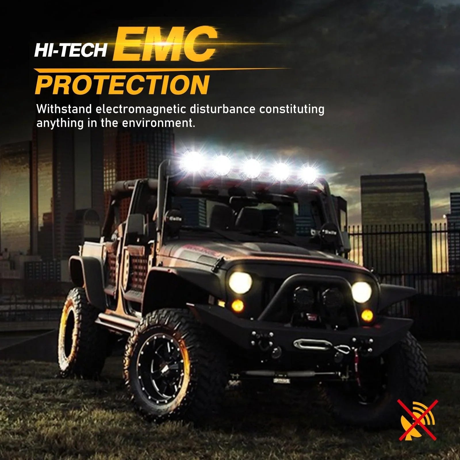 7 Inch 230W 33332LM 360-PRO Series Custom Lens Offroad LED Driving Lights+Amber/Black Covers(Optional) for FORD F150 F250