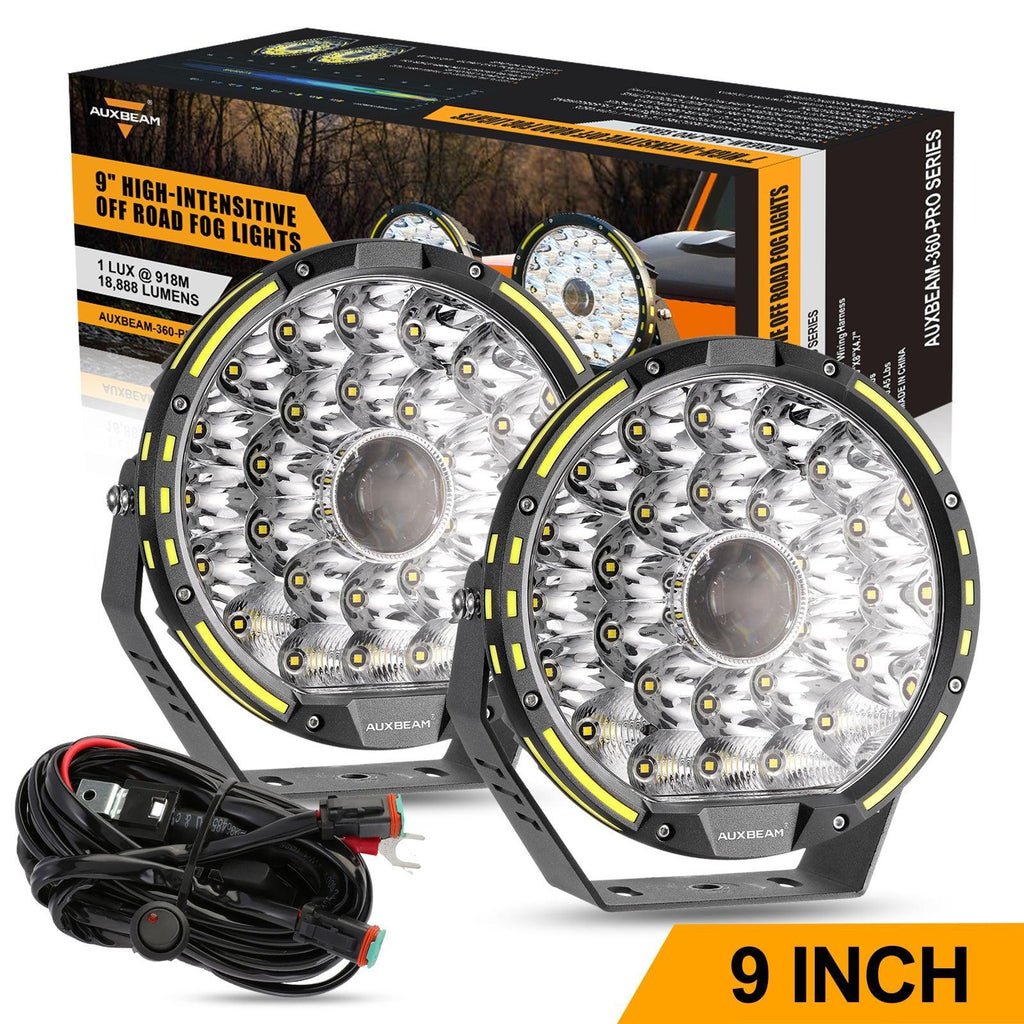 9 INCH 270W 37776LM 360-PRO Series Custom Lens Offroad LED Driving Lights for Chevrolet