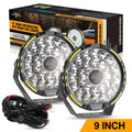 (2pcs/set) 9 INCH 270W 37776LM 360-PRO Series Custom Lens LED Driving Lights+Amber/Black Covers(Optional) for Ford F150 F250 F350 F450