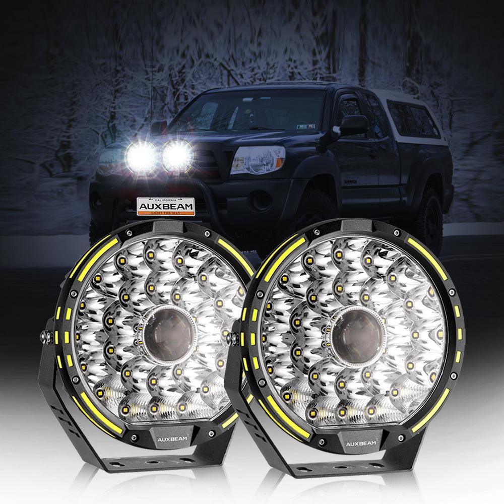 9 INCH 270W 37776LM 360-PRO Series Custom Lens LED Driving Lights+Amber/Black Covers(Optional) for Toyota Tacoma 2016 2017 2018 2019 2020 2021