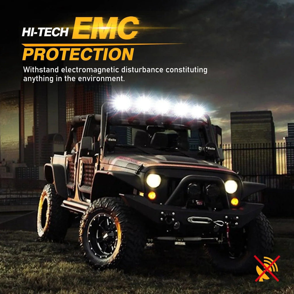 9 INCH 270W 37776LM 360-PRO Series Custom Lens Offroad LED Driving Lights+Amber/Black Covers(Optional) for JEEP WRANGLER JL JK TJ