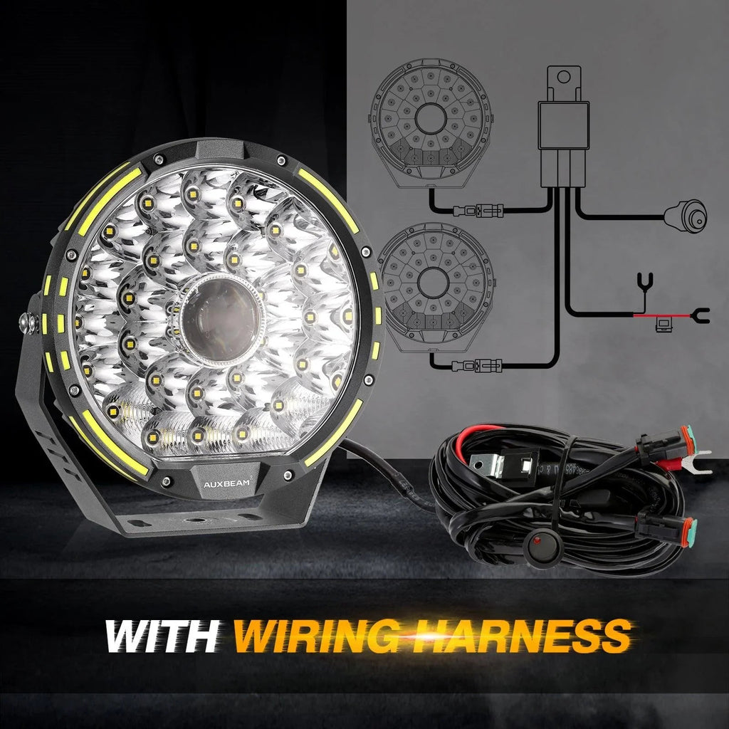 9 INCH 270W 37776LM 360-PRO Series Custom Lens Offroad LED Driving Lights for Chevrolet