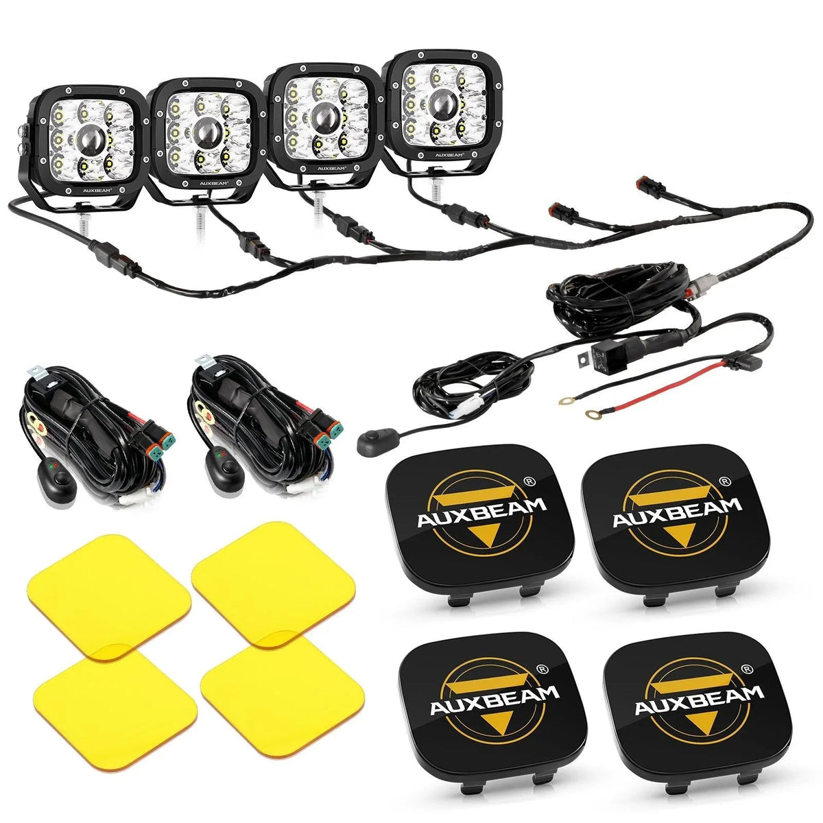 5 Inch 110W White/Amber Spot Light LED Driving Lights for Dodge Ram 1500/2500/3500