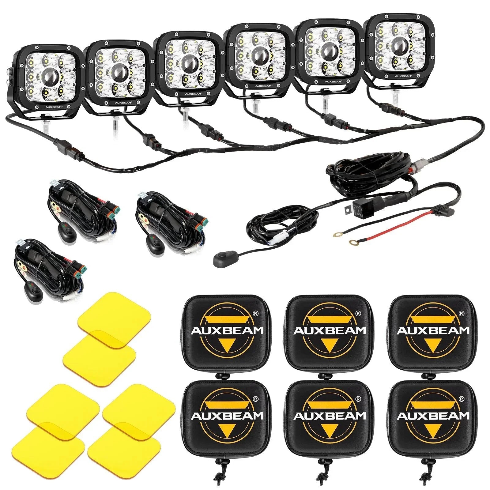 XP-ULTRA Series 5 Inch 110W 11000LM White/Amber LED Driving Lights Pods Light