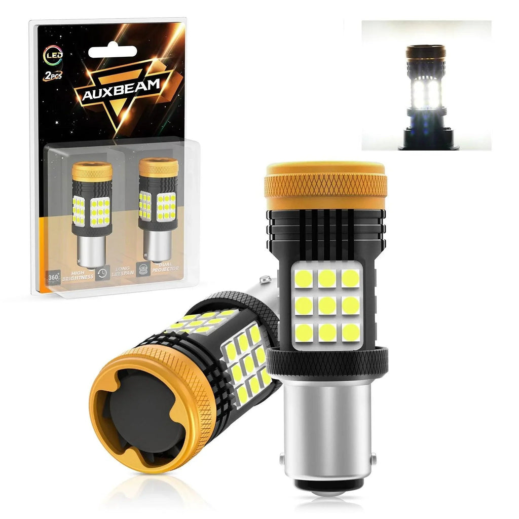 Auxbeam 1157 BAY15D 1156 BA15S BAU15S White Amber Red No Hyper Flash LED Turn
