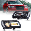 Vland LED Headlight Assembly Dual Beam Projector 2011-UP Chrysler