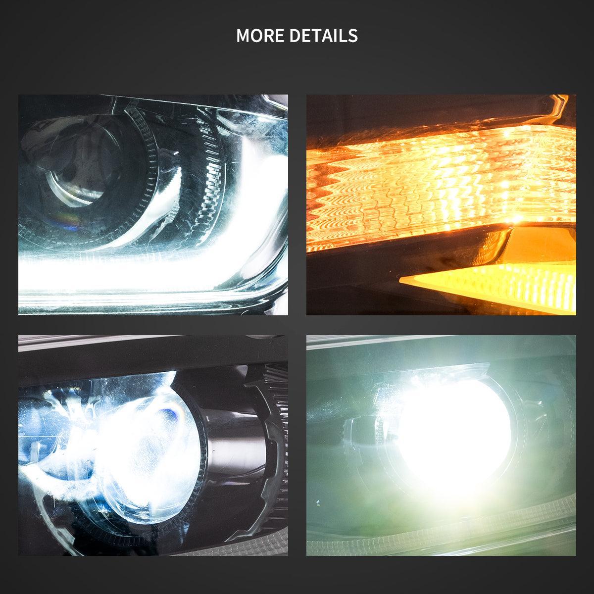 Vland LED Headlight Assembly Dual Beam for 2016-2022 Chevrolet Camaro 6th Gen