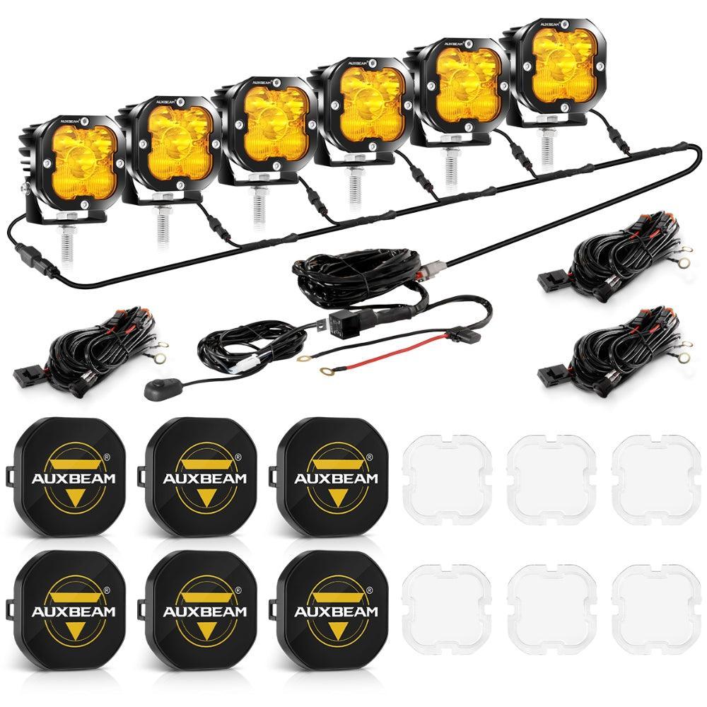 Auxbeam XP-ULTRA Series 3 Inch 80W 9600LM LED Pods Lights White&Amber