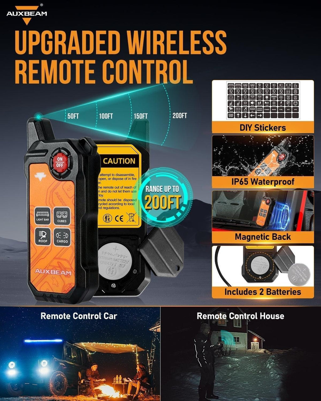 Auxbeam AS Series 4 Gang (AS-400) RGB Slim Switch Panel with APP&Remote Control