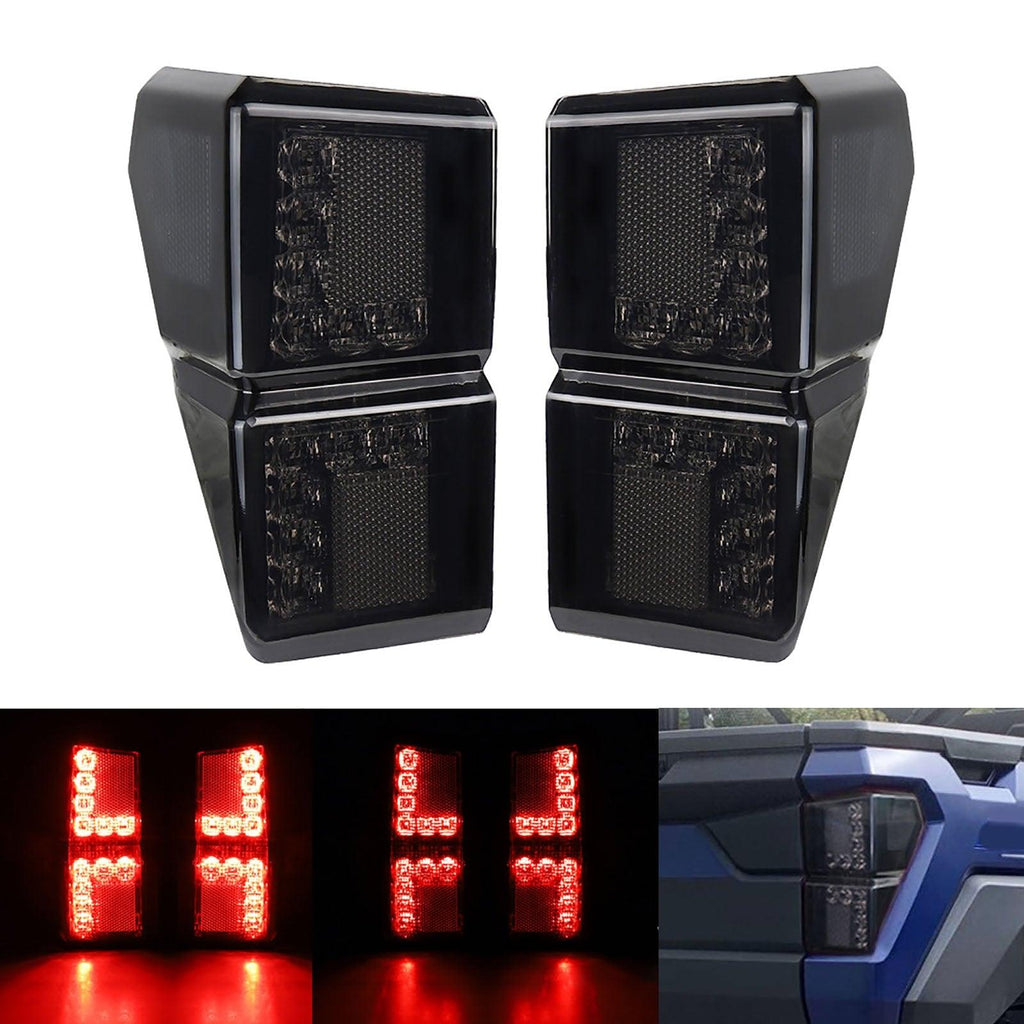 Auxbeam Smoked LED Tail Lights Rear for Polaris Ranger 1000 Models 2018-2022