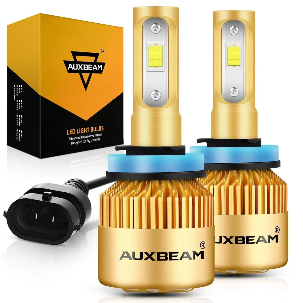 Auxbeam H11 LED Headlight Bulbs 72W S3 Series Fan Cooling 2 Bulbs