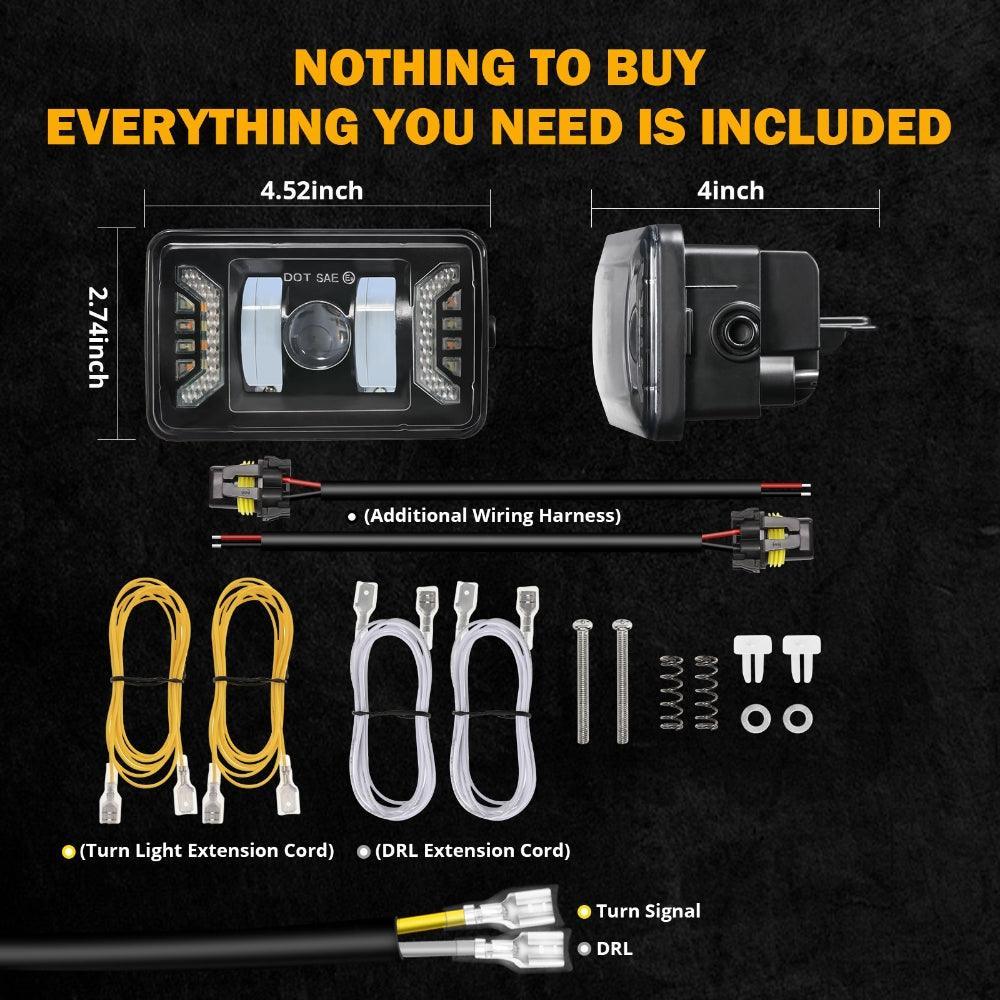 Auxbeam LED Fog Lights Assembly with DRL/ Turn Signal for Ford F150 2015-2020