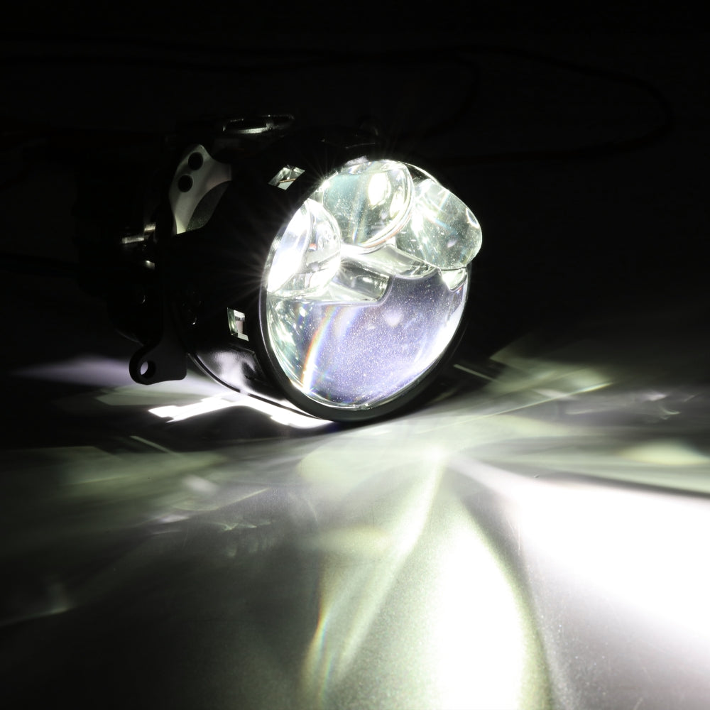 Auxbeam 3 Inch 148W Dual Fan Cooling Bi-LED Projector Headlight 6500K Triple
