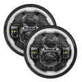 Auxbeam 7 Inch LED Headlights with DRL&Turn Signal for Jeep Wrangler JK TJ LJ CJ