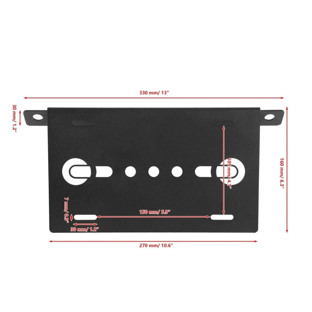Auxbeam Front Bumper License Plate Mount Holder