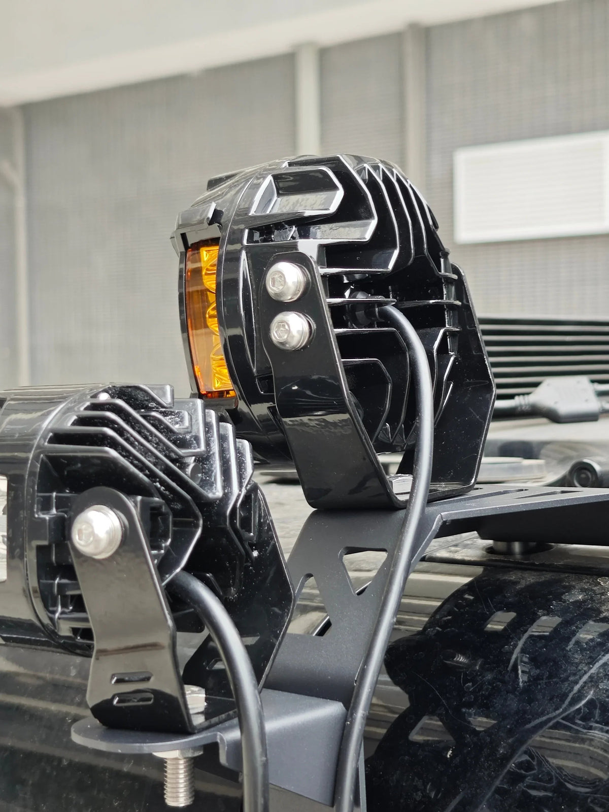 Auxbeam Dual A-Pillar Pods Light Mount Brackets for Jeep Wrangler JL 2018-2025