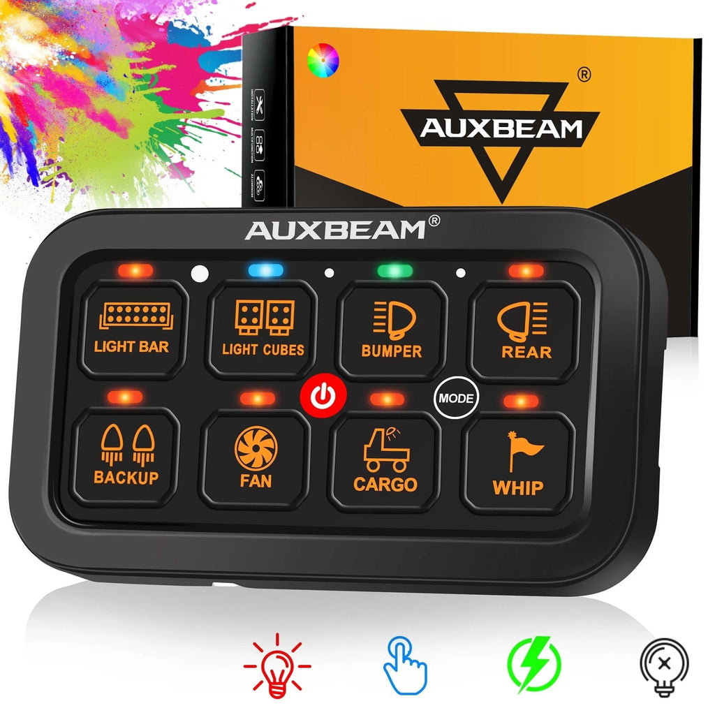 Auxbeam RGB Series 8 Gang (RA80) Switch Panel