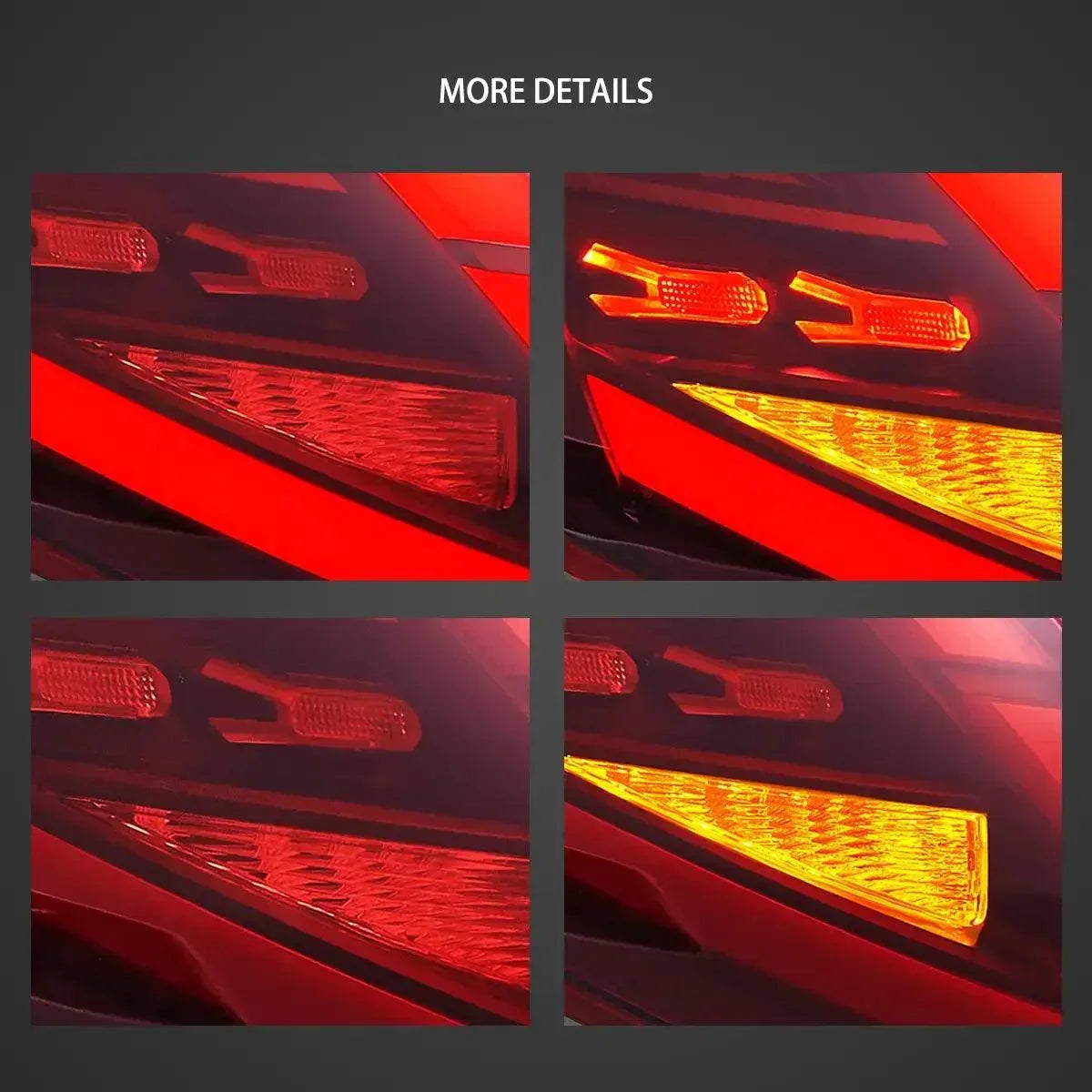 Vland LED Tail Light Assembly for 2009-2017 Ford Fiesta Hatchback