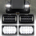 Auxbeam 4x6 LED Headlights Rectangular Headlamps Hi/Lo Sealed Beam