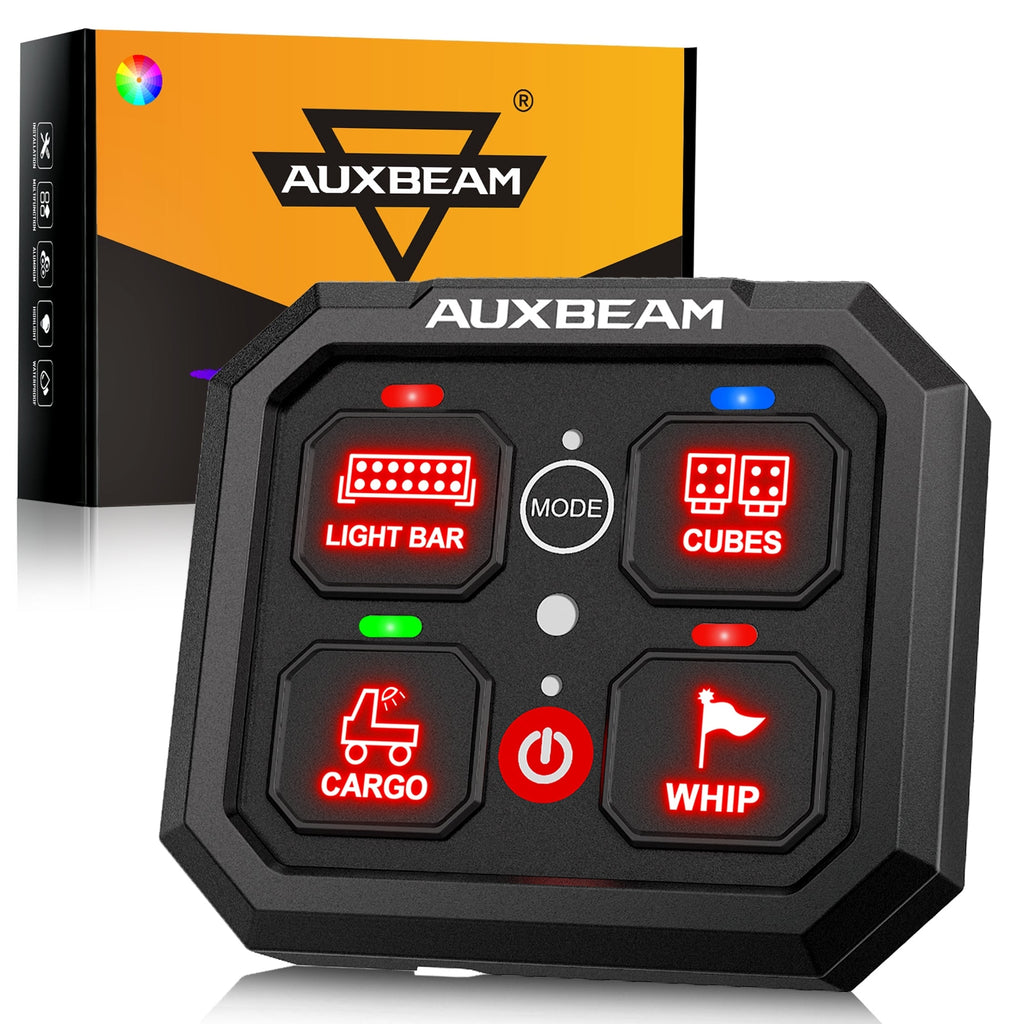 Auxbeam RGB Series 4/6/8/12 Gang LED Switch Panel