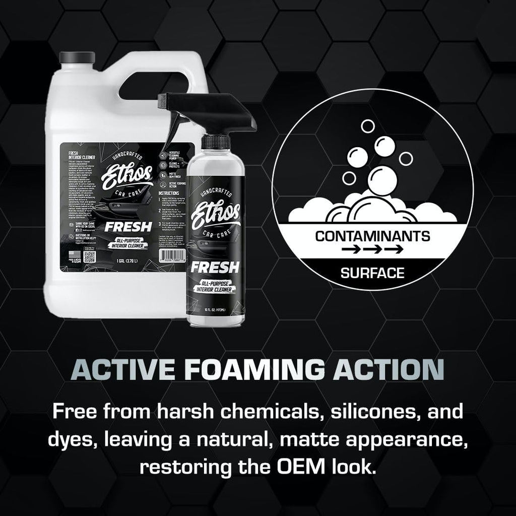 Ethos FRESH All-Purpose Car Interior Cleaner - Professional Multi-Surface Detailing Spray