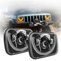 Auxbeam 7x6 Inch Sealed Beam LED Headlights for Jeep Cherokee XJ/Wrangler YJ