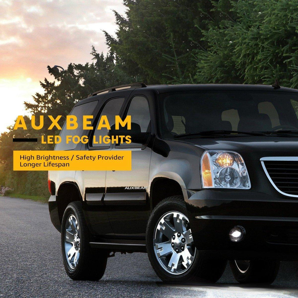 Auxbeam 24W Round Black LED Fog Lights 5202 for GMC Acadia 2007-2012