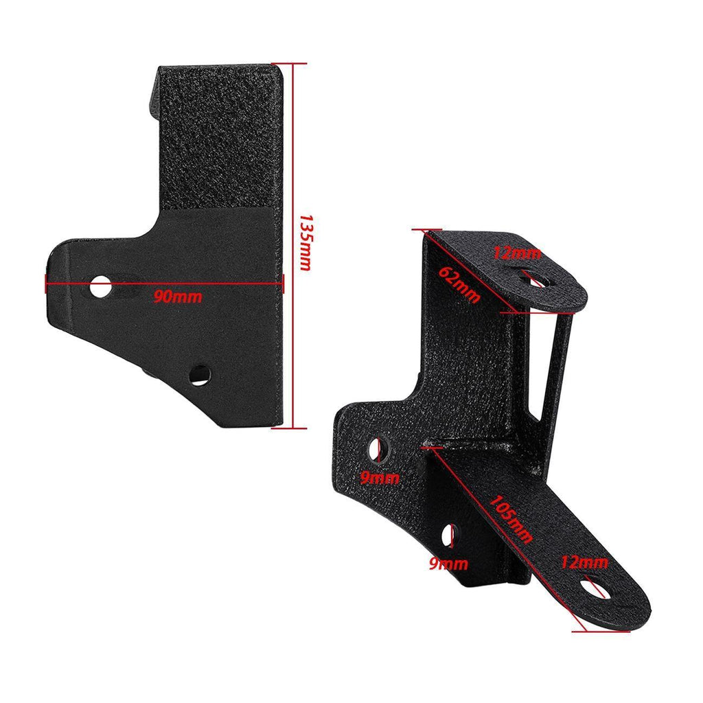 Auxbeam Dual A-Pillar Pods Light Windshield Mount for Jeep Wrangler JK 2007-2017