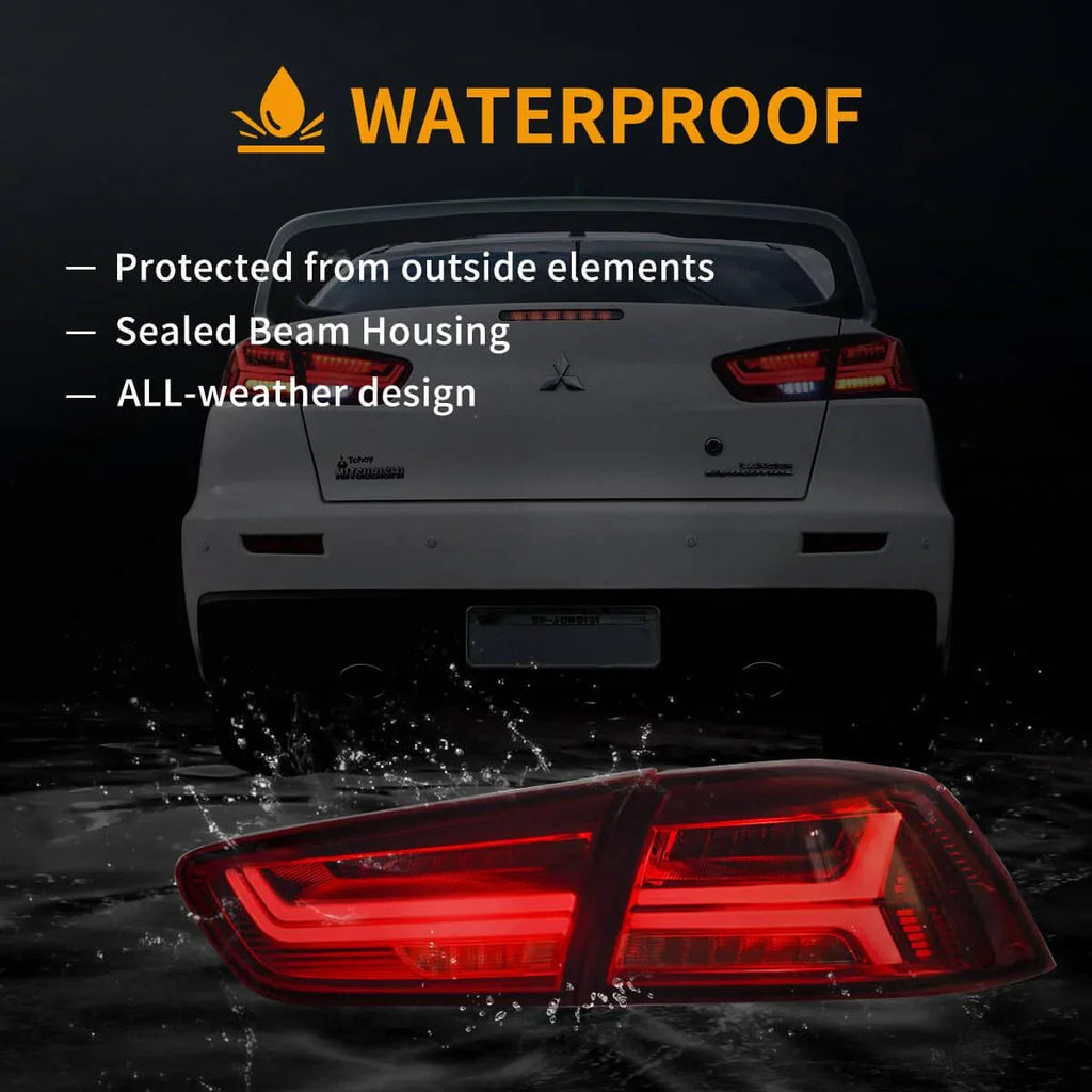 Vland LED Tail Light Assembly for 2008-2017 Mitsubishi Lancer & EVO X