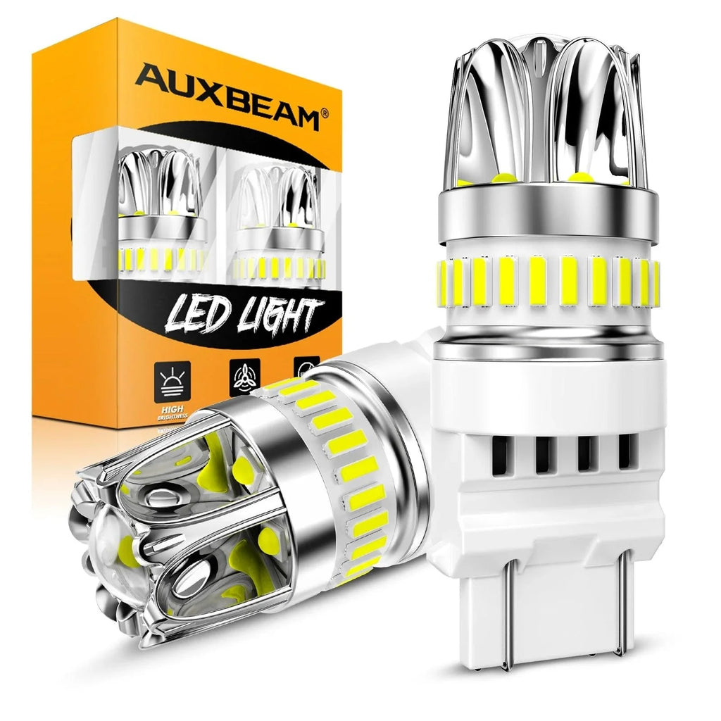 Auxbeam T25 3157 3156 LED Backup Reverse/Turn Signal/Brake Tail Light Bulbs 14W