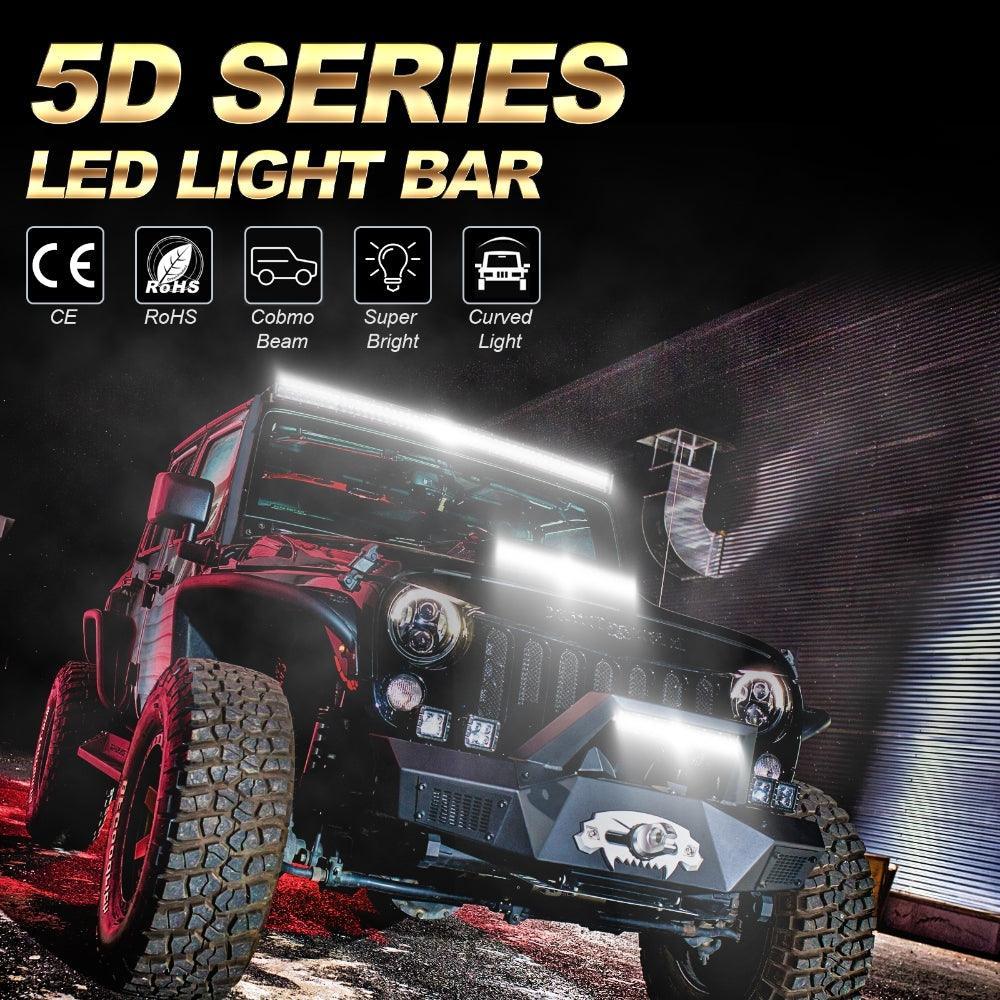 Auxbeam 42 Inch 5D Series Curved LED Light Bar for Ford Bronco 2/4 Door 2021