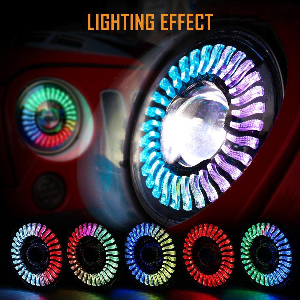 Auxbeam 7 inch 80W Hi-Lo Beam LED Headlight