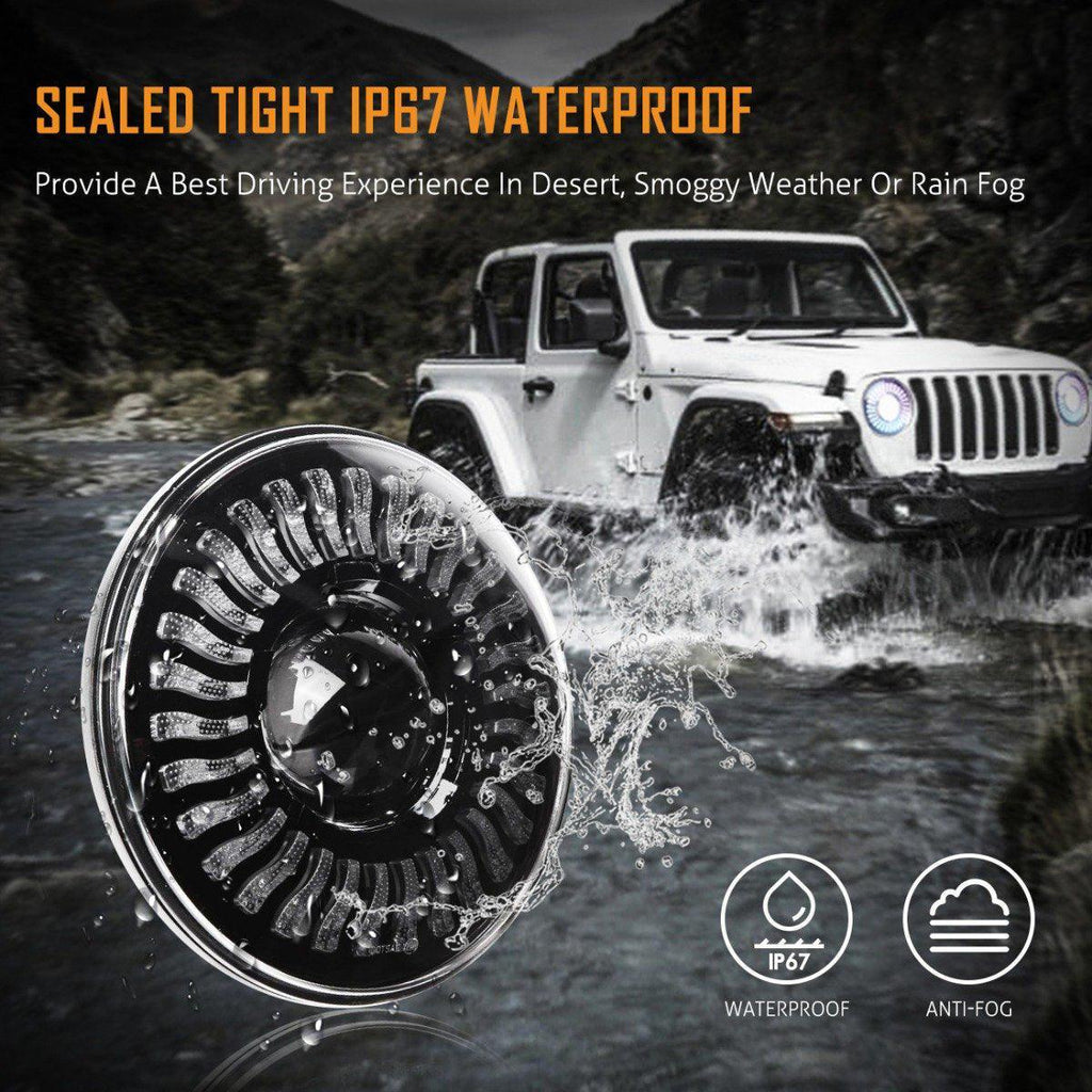 Auxbeam 7 inch 80W Hi-Lo Beam LED Headlight