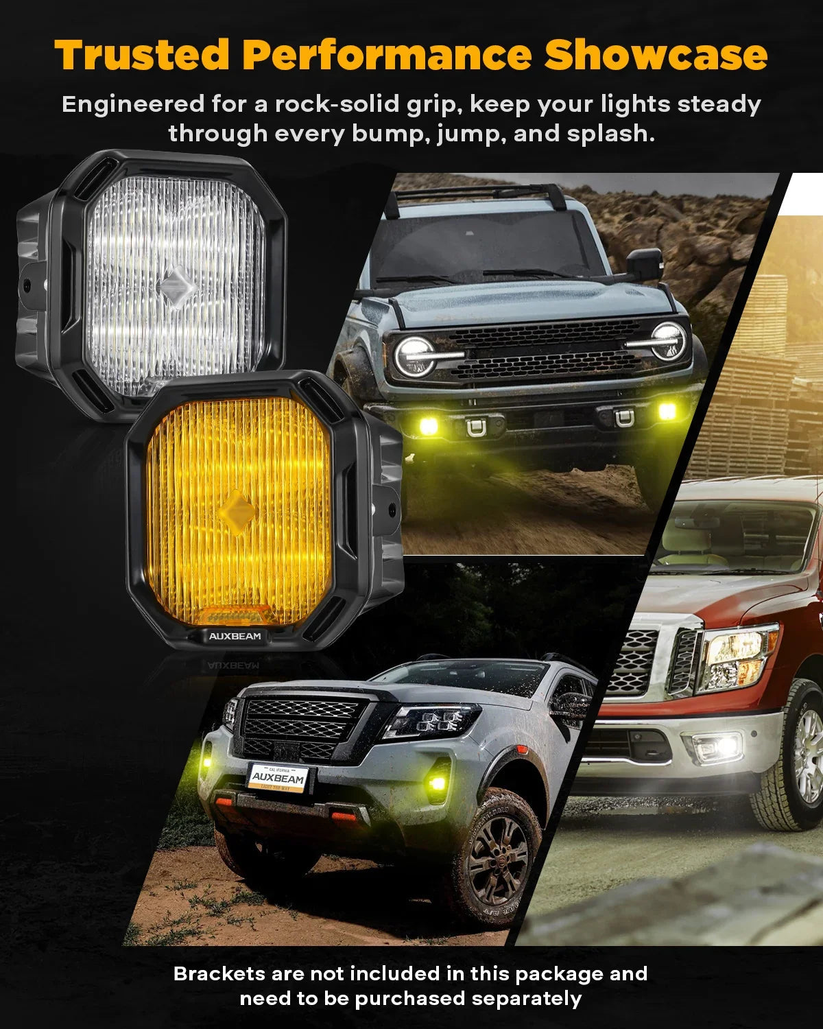 Color Play Series 3 Inch LED Fog Light Kit For Ford Honda Nissan Subaru Acura