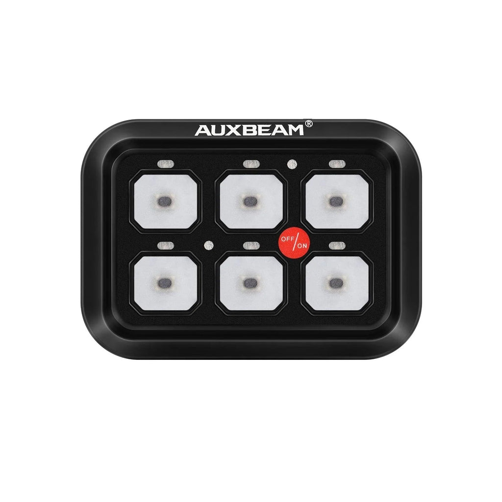 Single Series 6 Gang (BC60) LED Switch Panel, Off Road Light Controller (Blue)