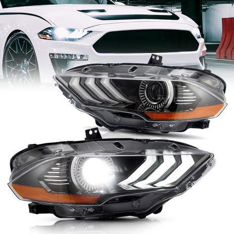 Vland LED Headlight Assembly Dual for 2018-2024 Ford Mustang 6th Gen Facelifted