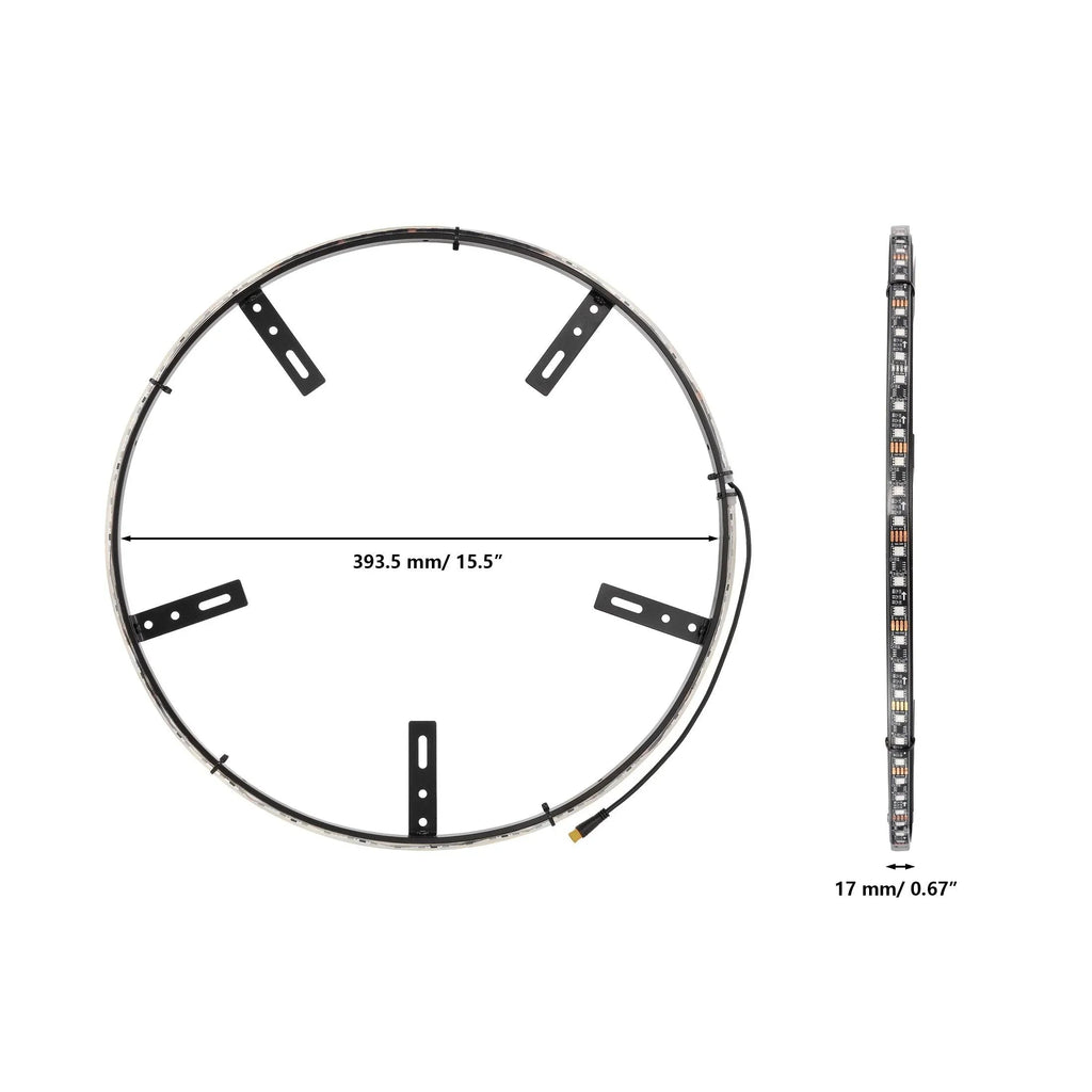 Auxbeam 15.5" RGB LED Wheel Ring Lights Magic Dream Color Neon Rim Light