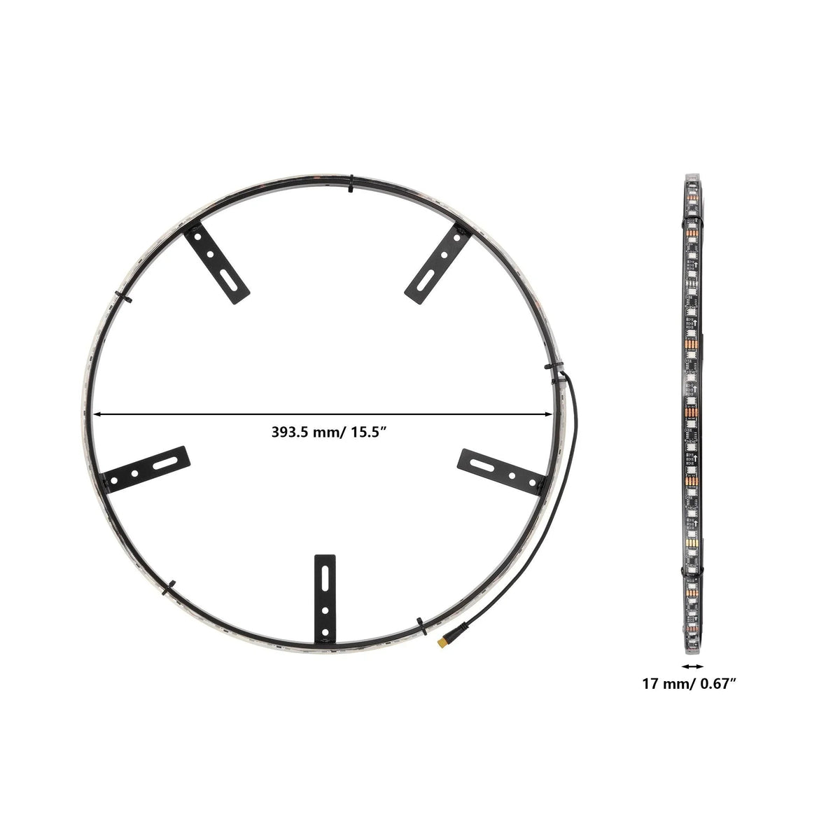 Auxbeam 15.5" RGB LED Wheel Ring Lights Magic Dream Color Neon Rim Light