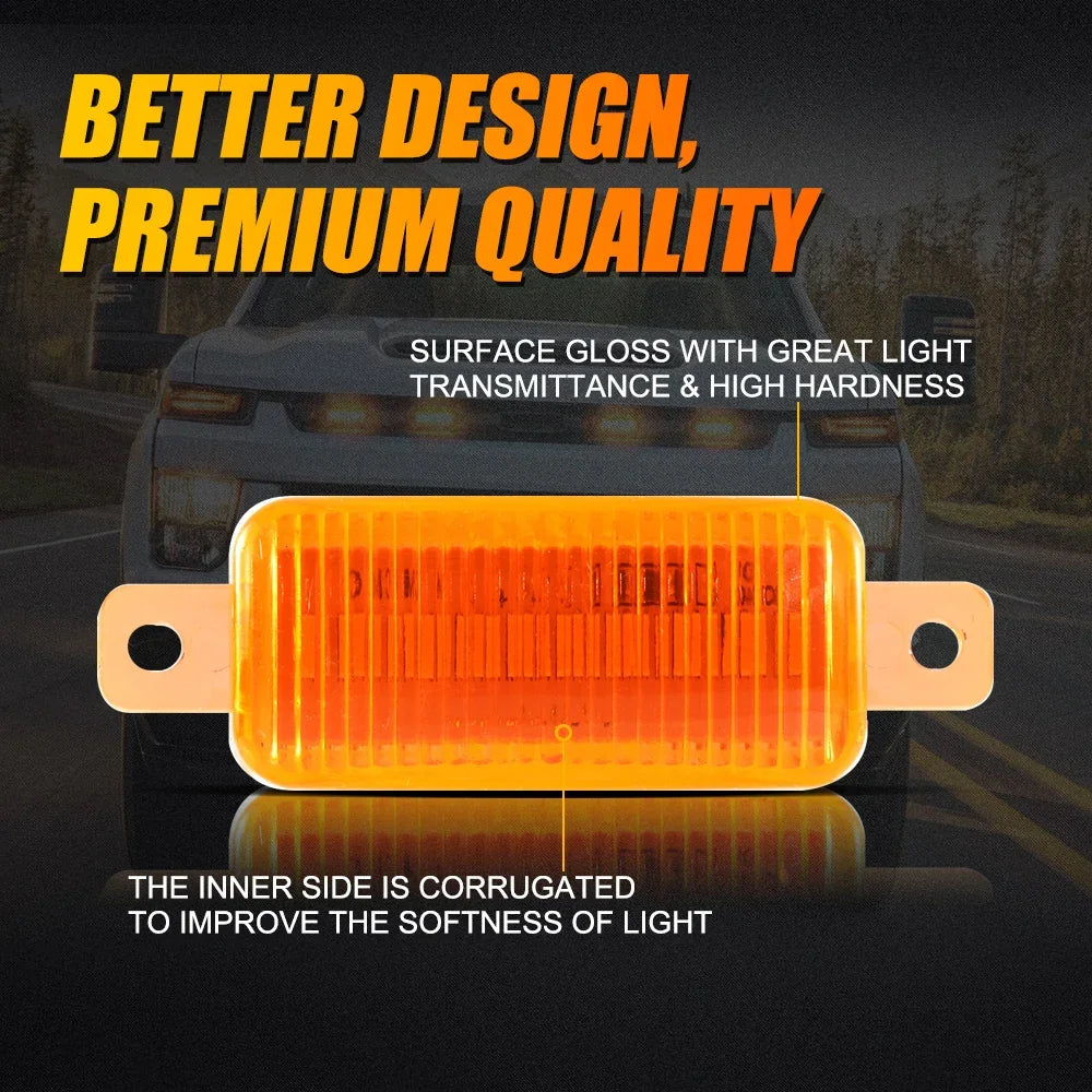 Auxbeam LED Front Grille Lights Raptor Style Amber Light Universal Car