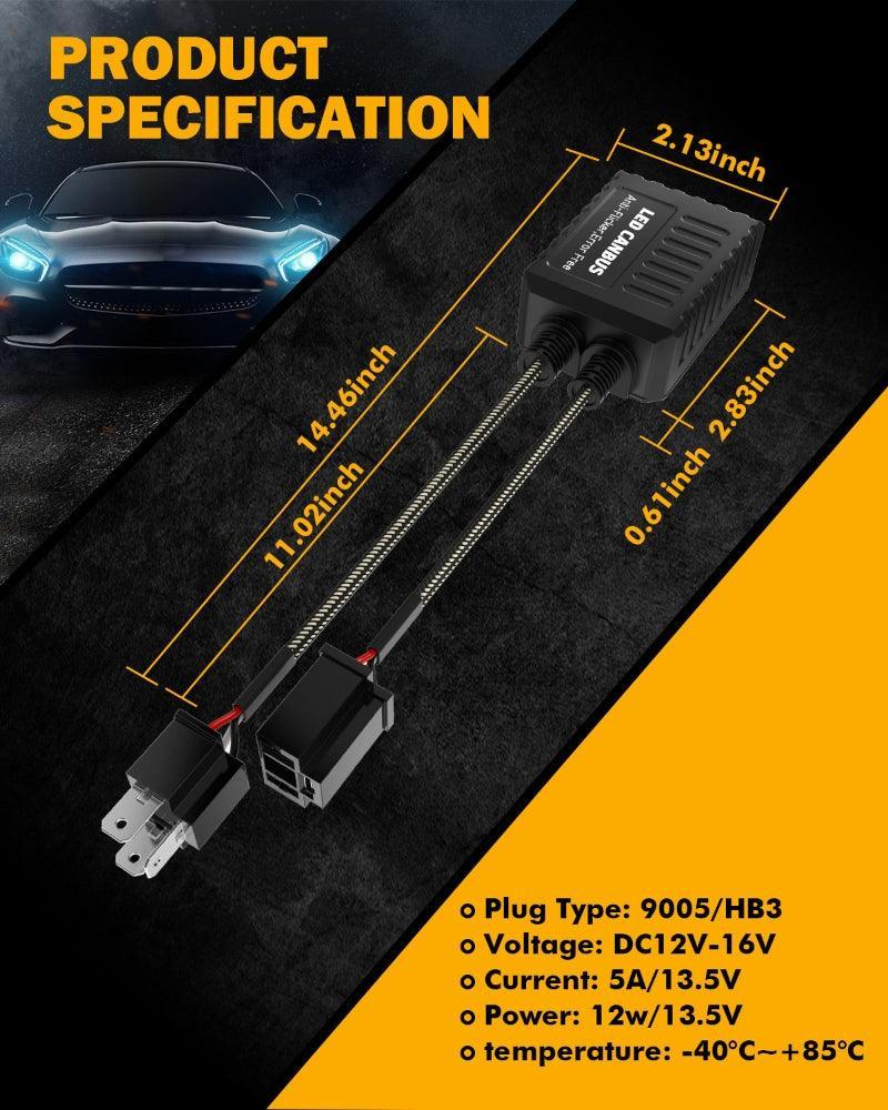 Auxbeam H4/9003 C20-Model Decoder-Pro Enhanced Led Headlight Bulbs Decoder