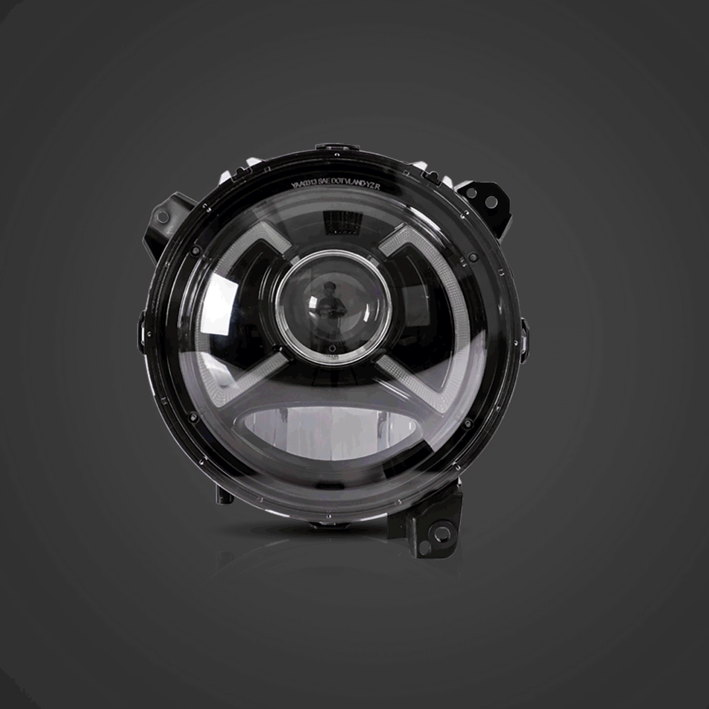 Vland Full LED Dual Beam Projector Headlight Assembly With Blue Breath Light