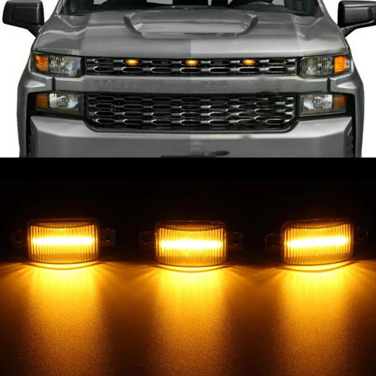 Auxbeam LED Front Grille Lights Raptor for Chevrolet Silverado 1500 2016-2021
