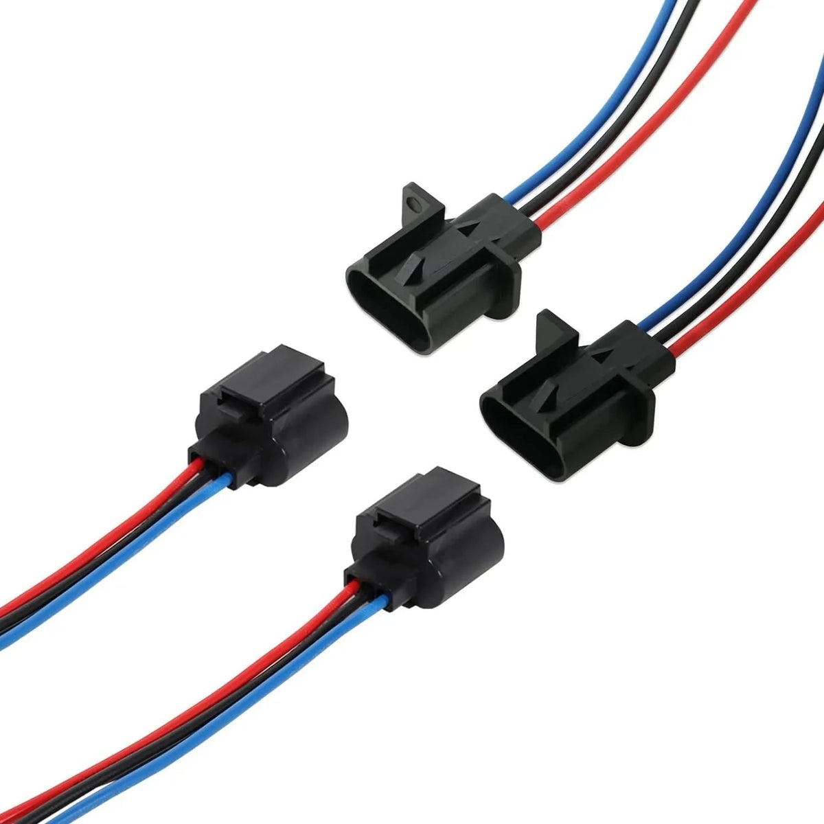 Auxbeam H13 LED Headlight Socket Male & Female Adapter Wiring Harness Connector