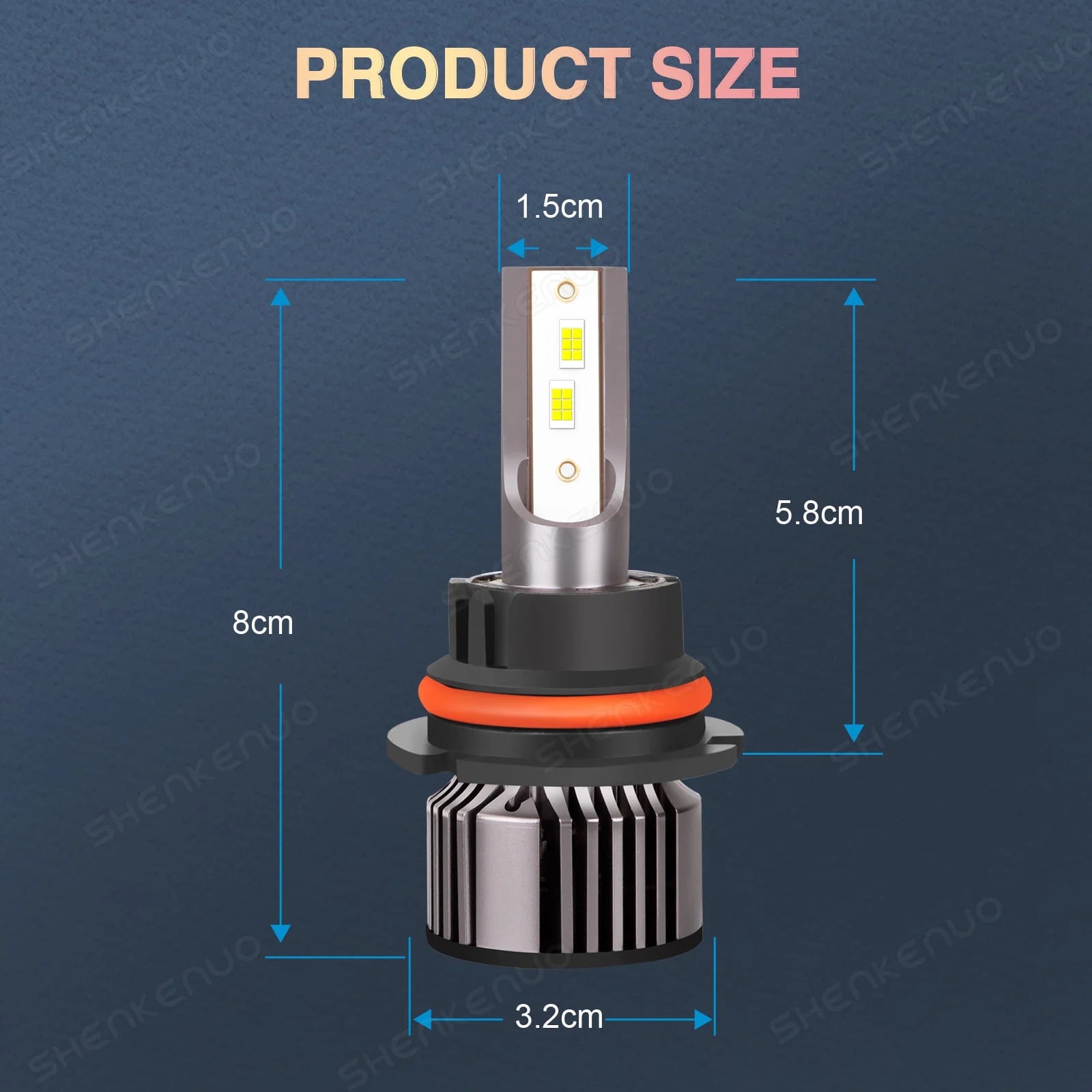 2-Sides 9007 LED Headlight Hi/Lo Bulbs for Ford F-150 1992-2003 F-250 1992-1999
