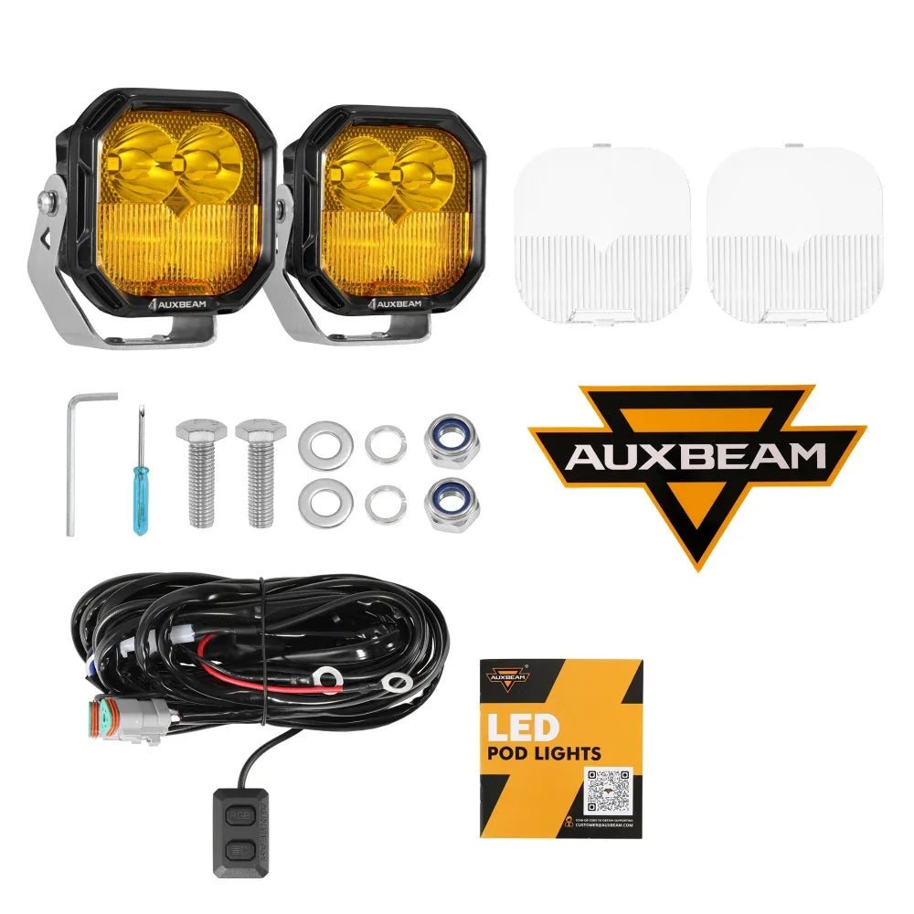 Color Play Series 3 Inch 116W RGB LED Pod Lights Combo Off Road Lights With 8 Backlight Options